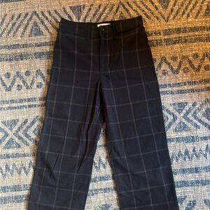 Slim Emmett Black Plaid Wide Leg Pants